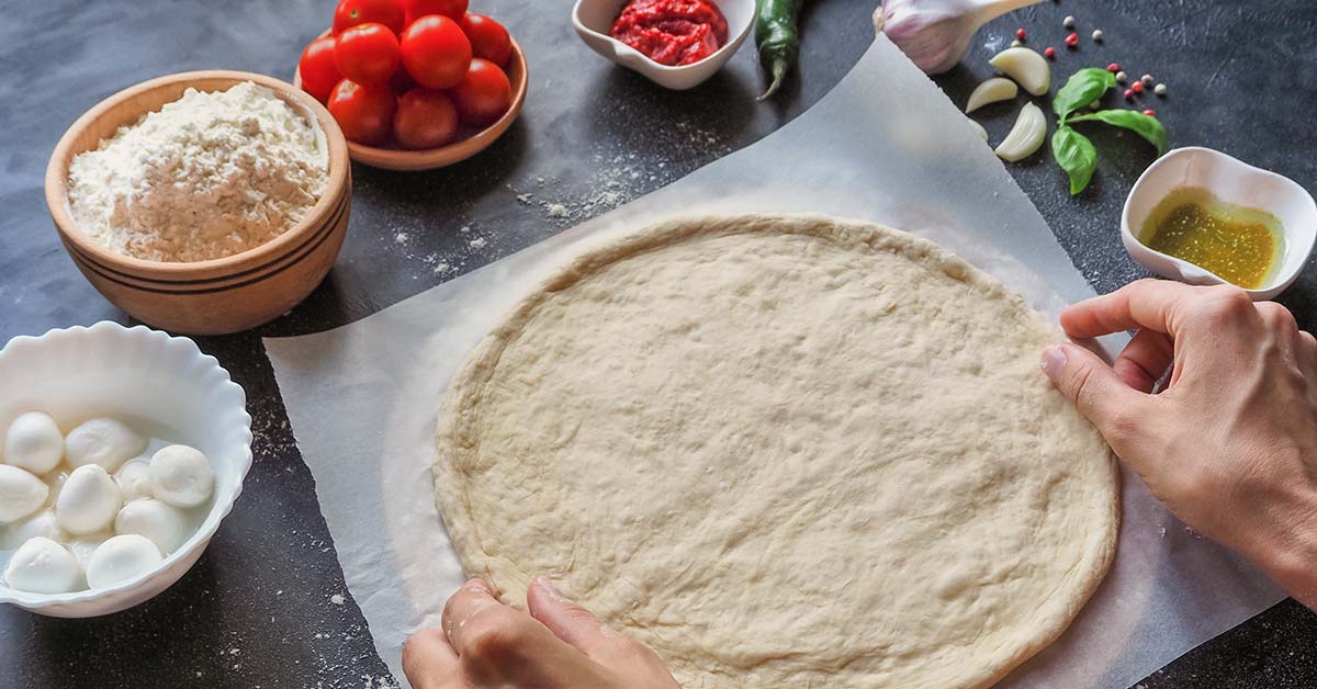 making pizza dough